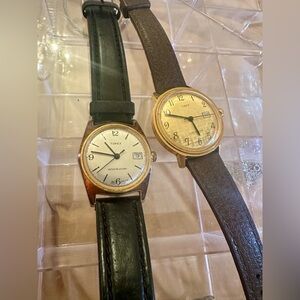 Bundle of Timex Dual Watch Set with Gold and Black Accents
